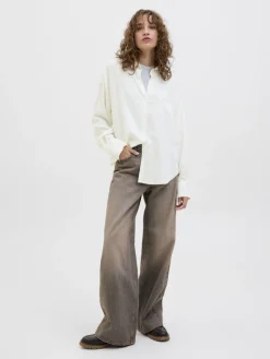 JXJAMIE BREEZE SUMMER LS SHIRT WVN SN blanc de blanc