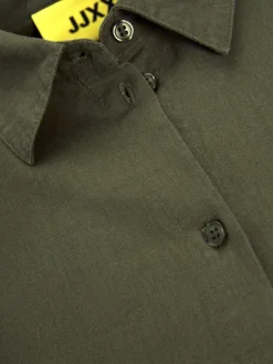 JXJAMIE BREEZE SUMMER LS SHIRT WVN SN dusty olive