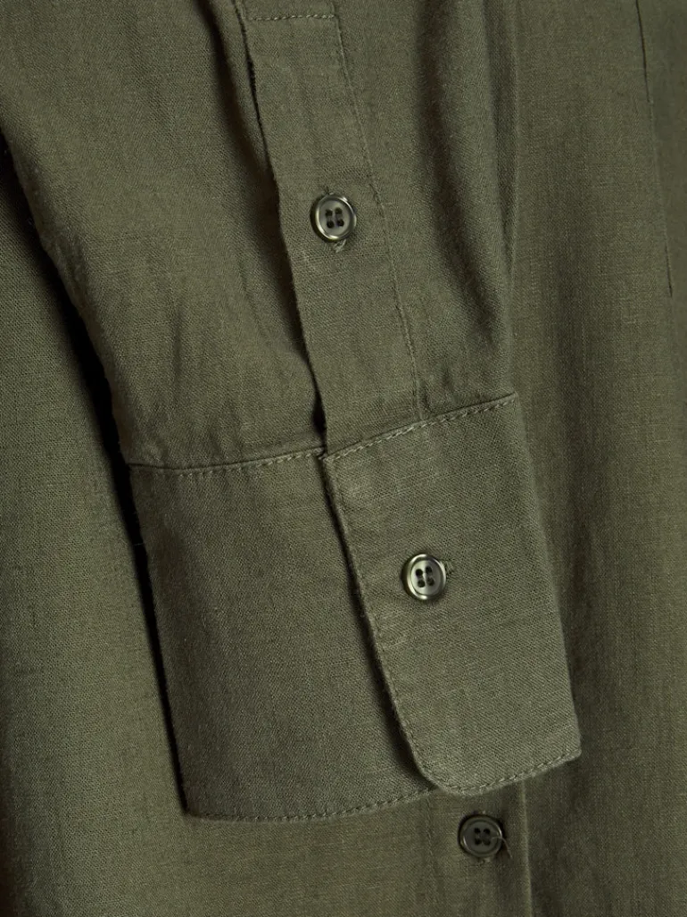 JXJAMIE BREEZE SUMMER LS SHIRT WVN SN dusty olive