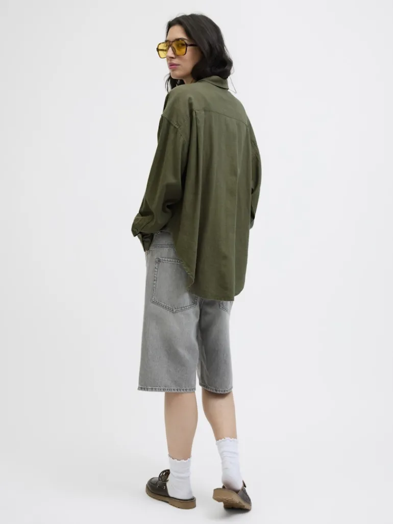 JXJAMIE BREEZE SUMMER LS SHIRT WVN SN dusty olive