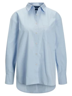 JXJAMIE LS RELAXED POPLIN SHIRT WVN NOOS cashmere blue