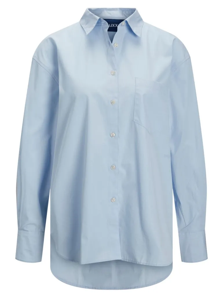 JXJAMIE LS RELAXED POPLIN SHIRT WVN NOOS cashmere blue
