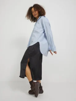JXJAMIE LS RELAXED POPLIN SHIRT WVN NOOS cashmere blue