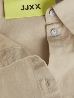 JXJAMIE LS RLX LINEN BLEND SHIRT WVN SN cement