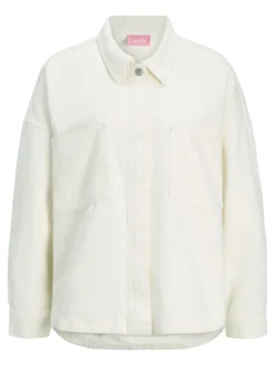 JXJAMILA LS DENIM OVERSHIRT DNM white denim