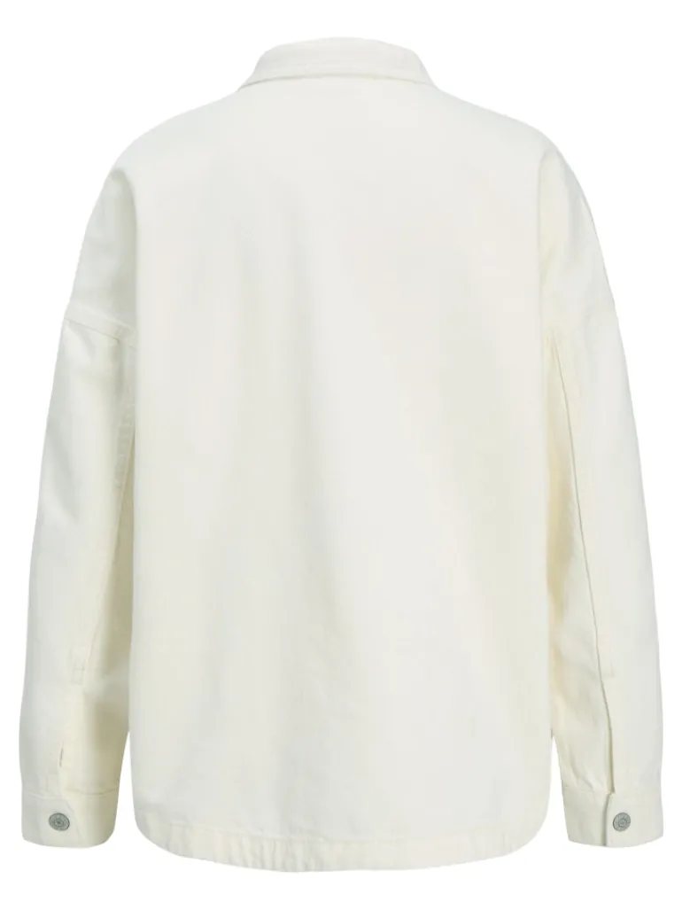 JXJAMILA LS DENIM OVERSHIRT DNM white denim