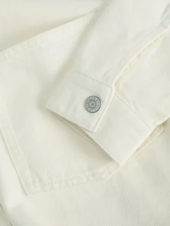 JXJAMILA LS DENIM OVERSHIRT DNM white denim