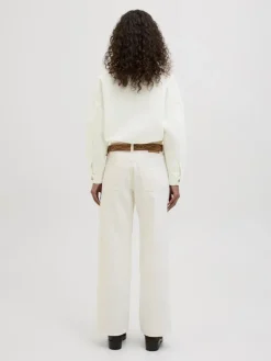 JXJAMILA LS DENIM OVERSHIRT DNM white denim