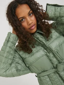 JXLAIN QUILTED COAT OTW loden frost