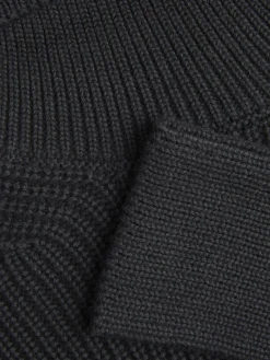 JXLIV TWIST CROP HIGH NECK KNIT black