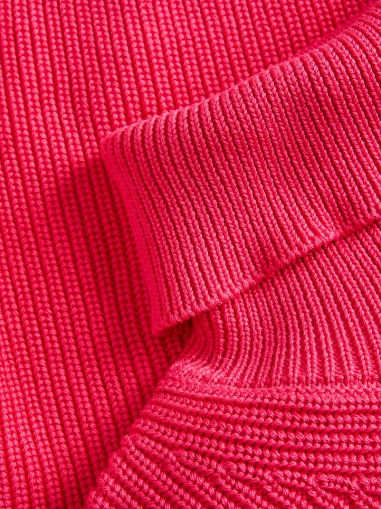JXLIV TWIST CROP HIGH NECK KNIT raspberry sorbet