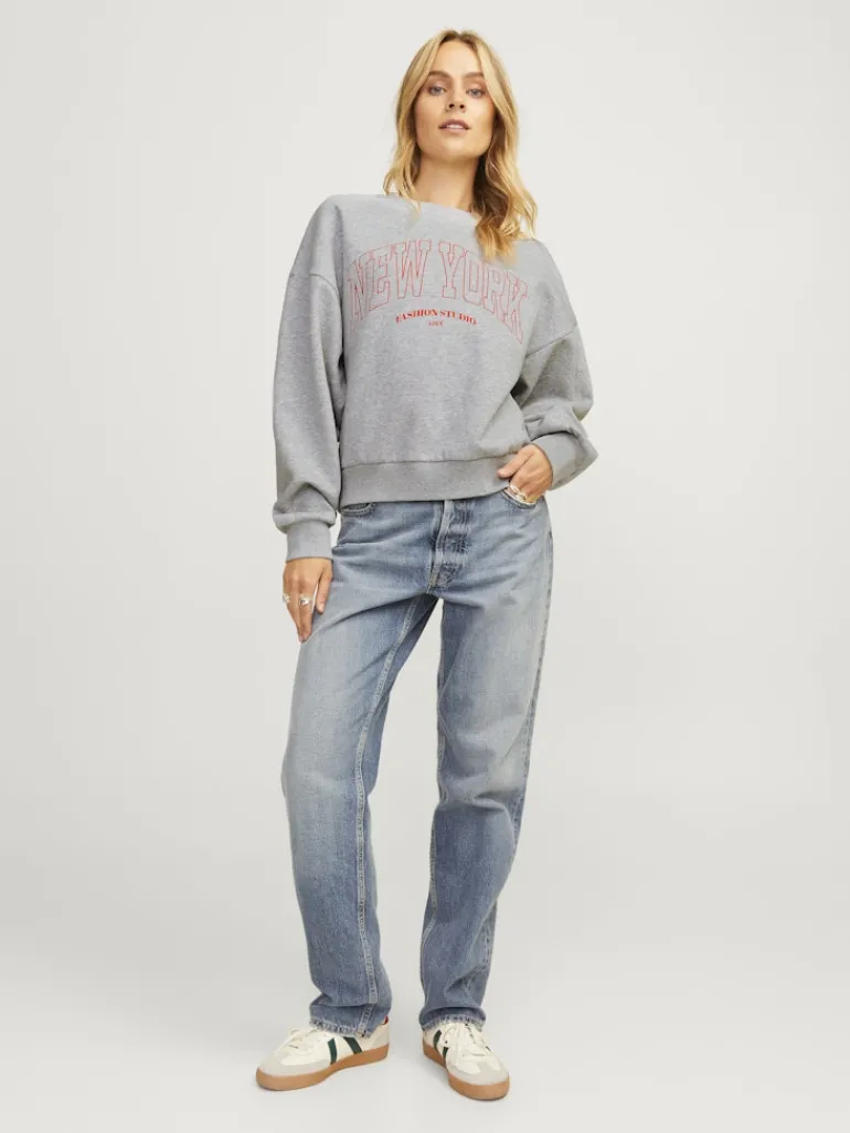 JXMERLE RLX SHORT LS CREW SWT LN light grey melange1