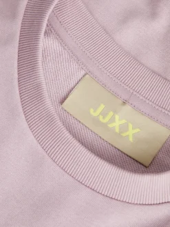 JXMERLE SPRING RLX SHORT LS CREW SWT LN mauve shadows