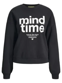 JXMIMI RLX LS PRINT CREW SWT black
