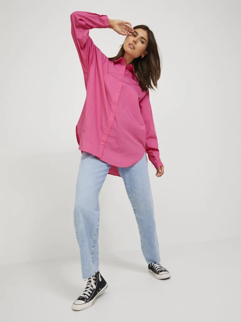 JXMISSION LS OVERSIZE SHIRT NOOS carmine rose