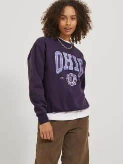 JXOHIO RLX LS CREW SWT purple velvet