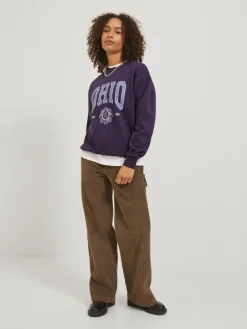 JXOHIO RLX LS CREW SWT purple velvet