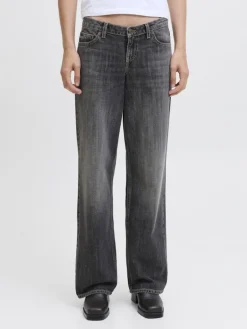 JXPALERMO LOOSE LW JEANS R231 DNM SN dark grey denim