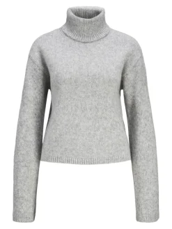 JXROSANNA ROLL NECK KNIT light grey melange