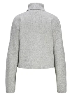 JXROSANNA ROLL NECK KNIT light grey melange