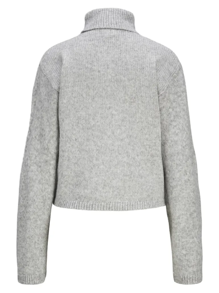 JXROSANNA ROLL NECK KNIT light grey melange