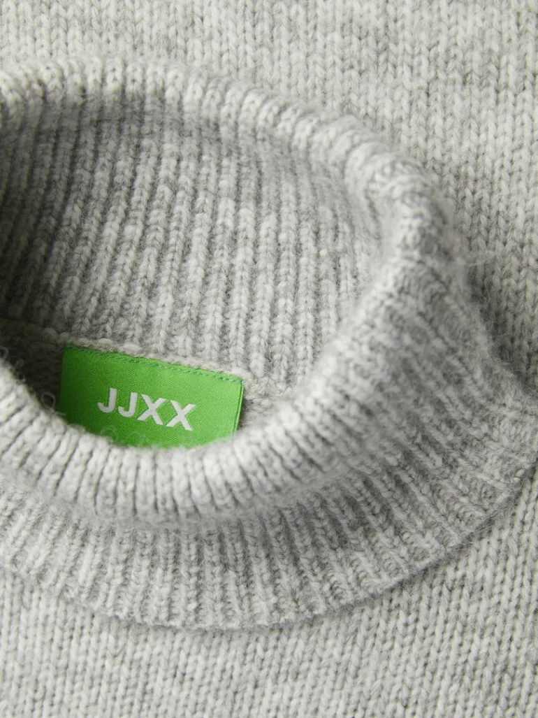 JXROSANNA ROLL NECK KNIT light grey melange