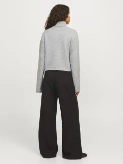 JXROSANNA ROLL NECK KNIT light grey melange