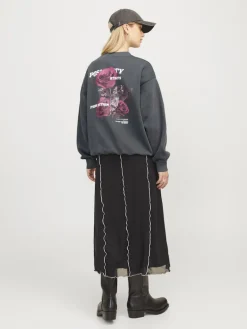 JXSANDRA RLX LS WASH CREW SWT black