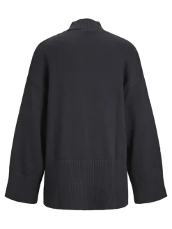 JXSIANA TWIST HIGH NECK KNIT NOOS black