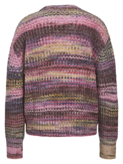 JXSIMONE SPACE DYE CREW NECK KNIT SN cabernet