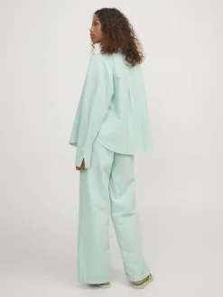 JXSIVA OXFORD LS SHIRT WVN grayed jade