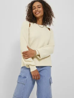 JXTILDE CREW NECK KNIT bone white