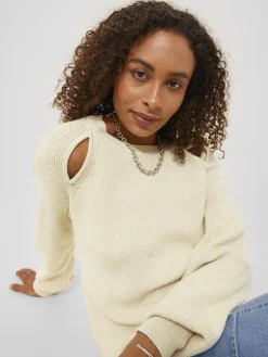 JXTILDE CREW NECK KNIT bone white