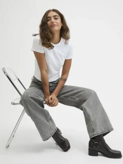 JXTOKYO WIDE HW R6119 JEANS DNM NOOS grey denim