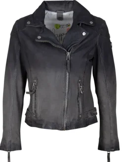 KANDY LAMOV - Lederjacke dusty blue