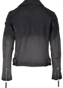 KANDY LAMOV - Lederjacke dusty blue