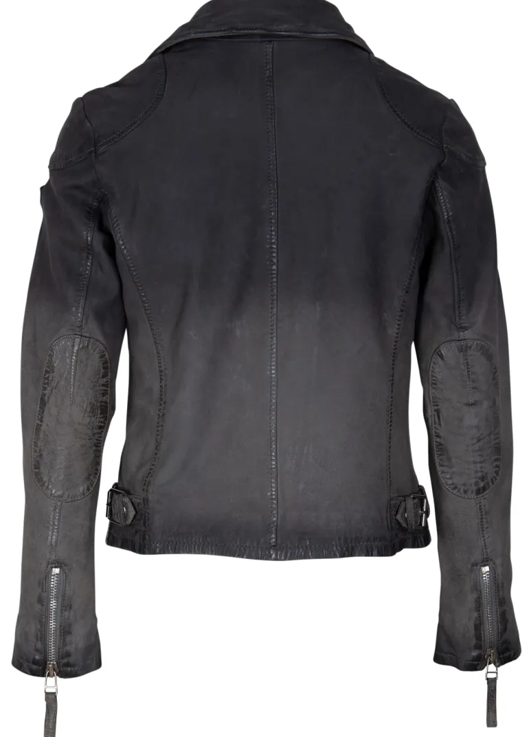 KANDY LAMOV - Lederjacke dusty blue