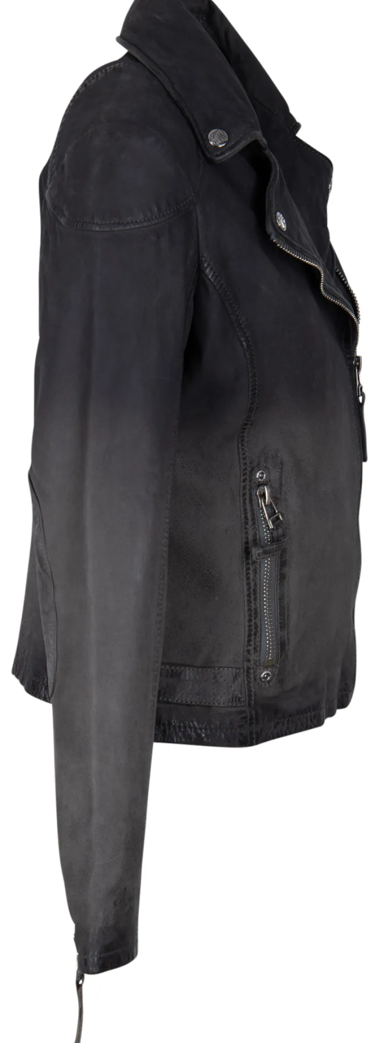 KANDY LAMOV - Lederjacke dusty blue