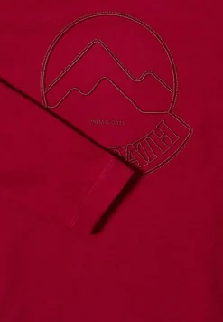 Kapuzenshirt mit Stickerei beaujolais red