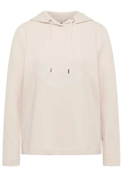Kapuzenshirt mit Stickerei light greige