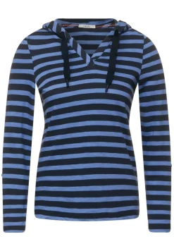 Kapuzenshirt mit Streifen deep blue