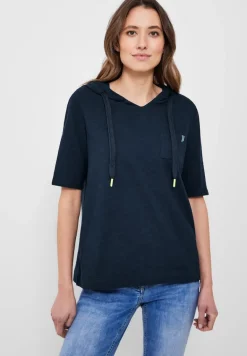 Kapuzenshirt mit Struktur deep blue