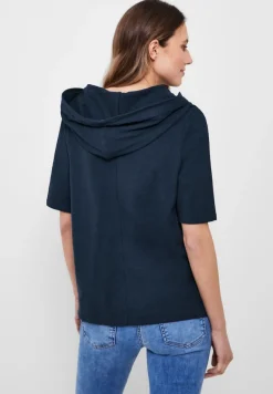 Kapuzenshirt mit Struktur deep blue