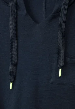 Kapuzenshirt mit Struktur deep blue