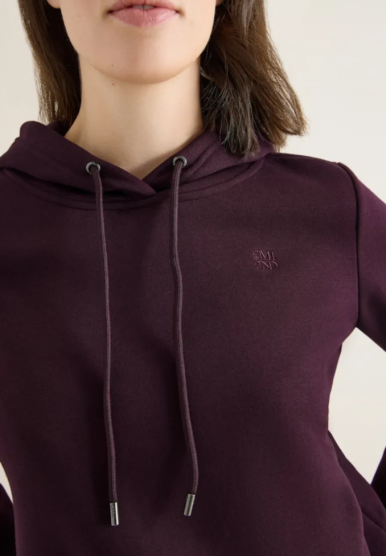 Kapuzen Sweatshirt eggplant red