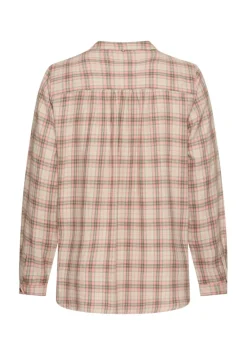 Karobluse aus Baumwollmix mauve pink check