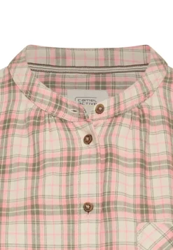 Karobluse aus Baumwollmix mauve pink check