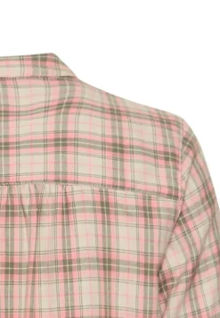 Karobluse aus Baumwollmix mauve pink check