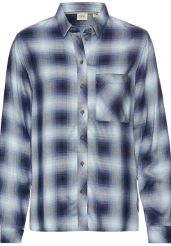 Karobluse aus reiner Viskose blue check