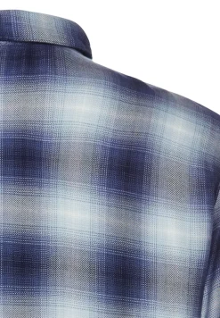 Karobluse aus reiner Viskose blue check
